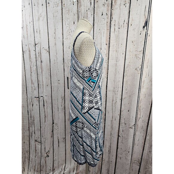 ALK Women's M Lemon Tart Reversible Adjustable Swing Midi Dress Jersey Knit NEW - Picture 3 of 11